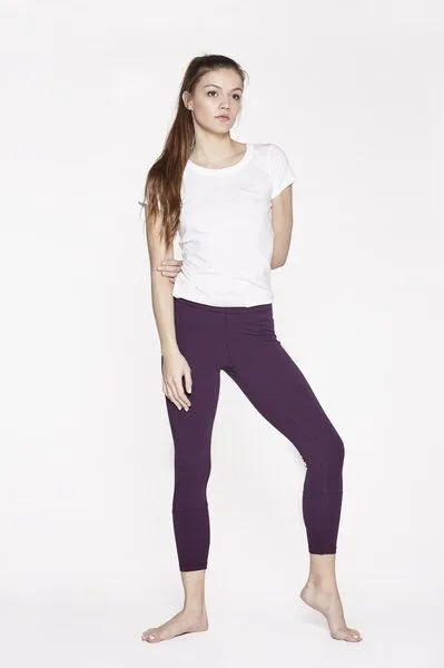 YOIQI YOIQI Yoga Leggings aus Bio-Baumwolle 7/8 Länge, Burgundy(violett), – Produktbild 2 von 3