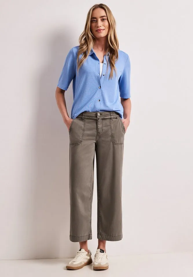 STREET ONE Loose-fit-Jeans mit Wide Legs, Braun, – Produktbild 4 von 5