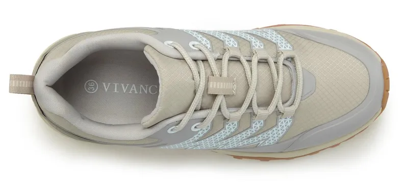 Vivance by Lascana Wanderschuhe, Outdoorschuh Freizeitschuh, Sneaker, Trekkingschuh VEGAN, Beige, – Produktbild 4 von 5