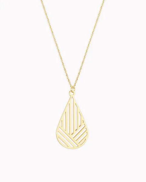 lille mus lille mus Kette 'Tropfen' 925 Silber, Gold, – Produktbild 2 von 4