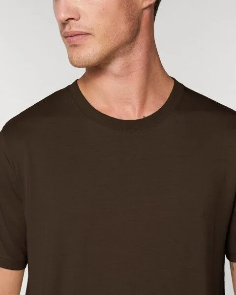 YTWOO YTWOO Herren schweres Bio T-Shirt. Männer Premium Basic Shirt. Heavy Cotton, Dunkelbraun, – Produktbild 2 von 4