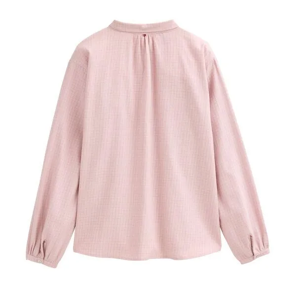 People Wear Organic People Wear Organic Flanell Langarm Bluse, rosa kariert, Rose, – Produktbild 4 von 4