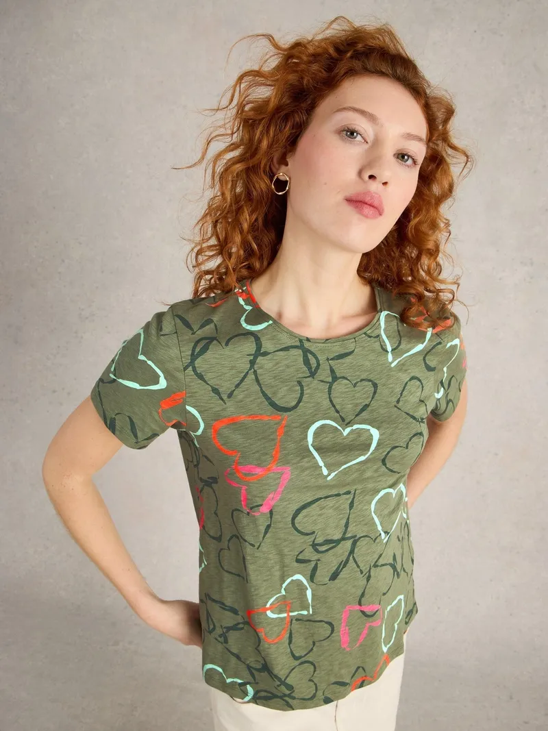 White Stuff T-Shirt Abbie - 52, Grün print, – Produktbild 1 von 4