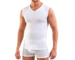 HERMKO Unterhemd 3050 Bio-Baumwolle, Muskelshirt,Vest, V-Ausschnitt, breite Achsel – Produktbild 1 von 1