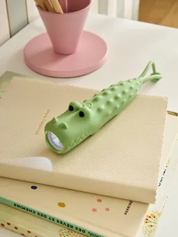 Vertbaudet Nachtlicht-Taschenlampe KROKODIL Kinder salbei – Produktbild 1 von 1