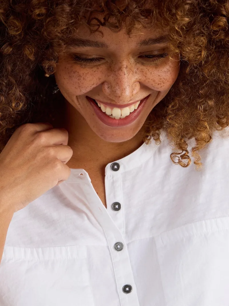 White Stuff Langarmshirt Beth mit 3/4-Ärmeln - 50, Weiß, – Produktbild 3 von 4