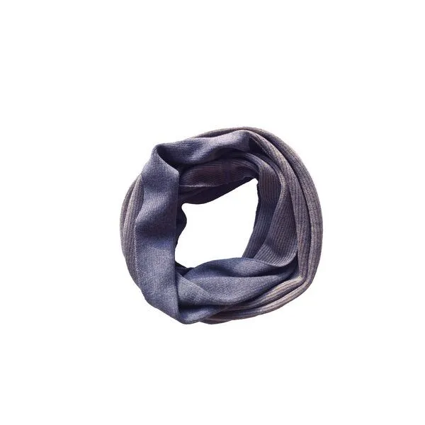 austriandesign.at austriandesign.at RundSchal aus extrafeiner Merinowolle, Blaugold/natur, – Produktbild 3 von 3