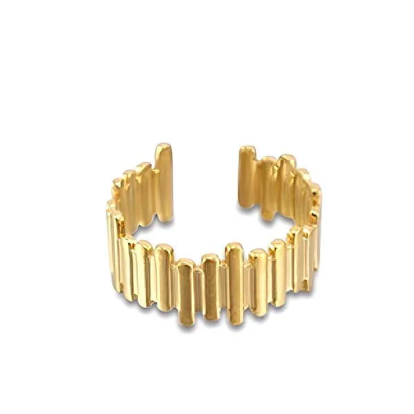 ELEKTROPULLI Größenvariabler LINE Ring ca. Ø 18 - 20mm von Elektropulli, Gold, – Produktbild 1 von 3