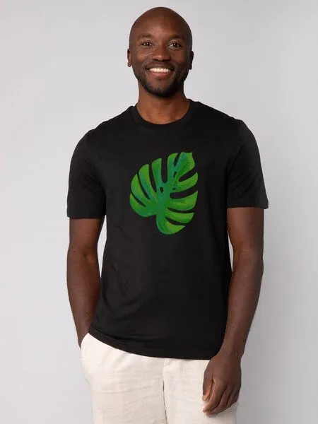 watapparel watapparel T-Shirt Unisex Monstera 2.0, Black, – Produktbild 1 von 3