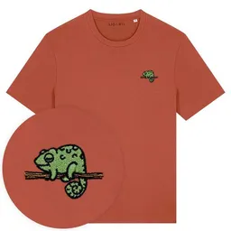LIGARTI Besticktes T-Shirt – Mareike das Chamäleon – LIGARTI Tiermanufaktur – Produktbild 1 von 1