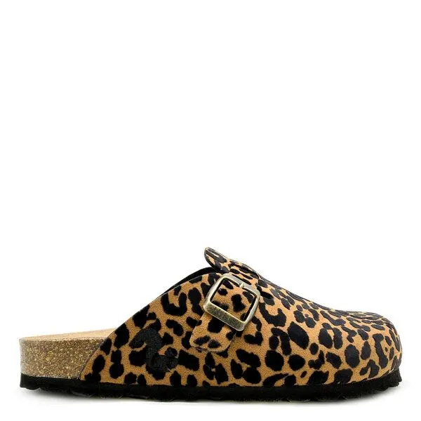 thies Vegane "thies ® Rec Leo Clog" aus rec. PES, Dark leo, – Produktbild 1 von 4