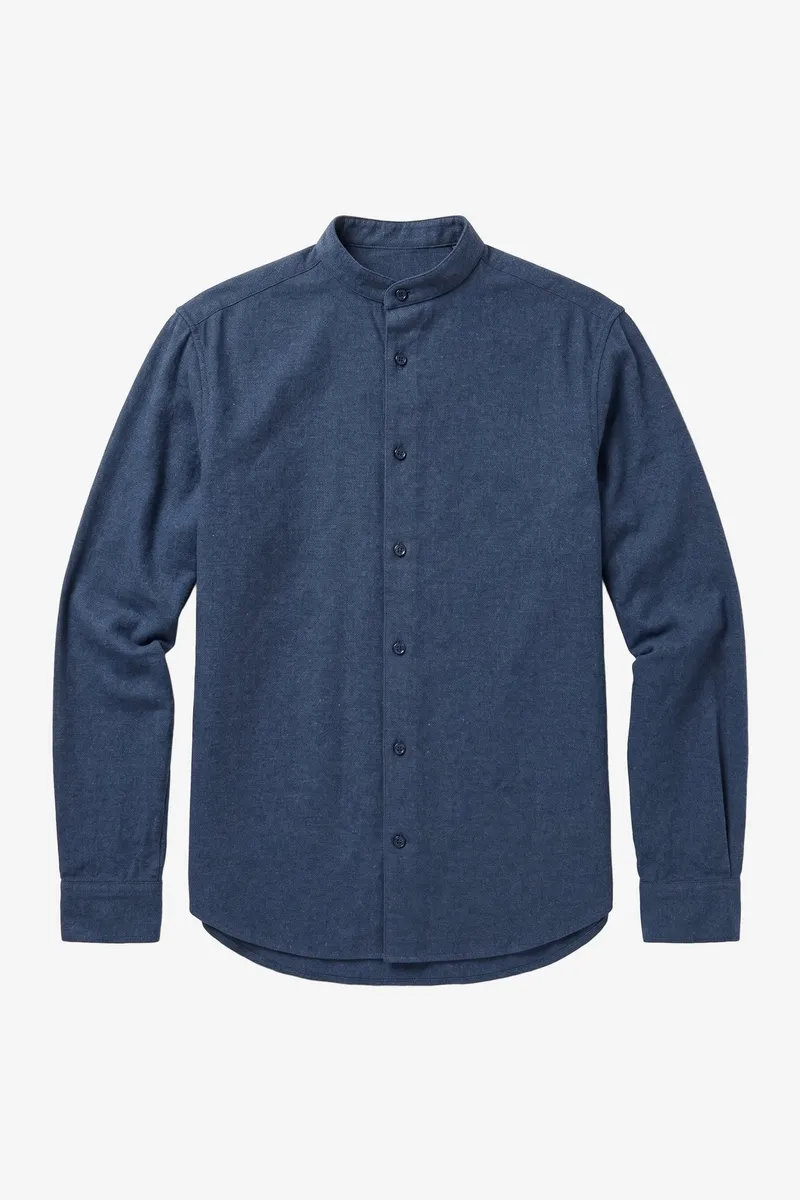 KnowledgeCotton Apparel KnowledgeCotton Apparel Herren vegan Hemd Arch Regular Aus Flanell Vintage Indigo, Blau, – Produktbild 1 von 2