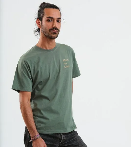 Gary Mash GARY MASH T-Shirt Moch ma scho. aus Biobaumwolle, Oliv (grün), – Produktbild 4 von 4