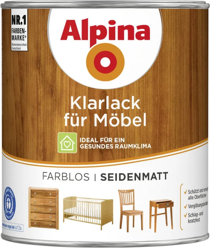 Alpina Alpina Klarlack Alpina Klarlack für Möbel 750 ml farblos – Produktbild 2 von 4