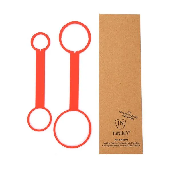 JN JuNiki's JN JuNiki's Pimp my bottle: JuNiki´s® Zubehör - 2er Set Deckelhalter in 8 Farben, Rot, – Produktbild 1 von 4