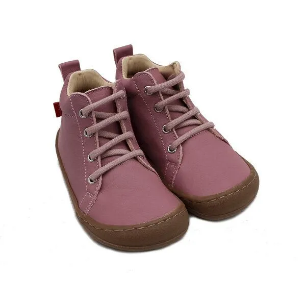 Pololo Pololo Barfuß-Halbschuh "ECO" zum Schnüren, aus chromfreiem Leder, unisex, Rose, – Produktbild 1 von 4