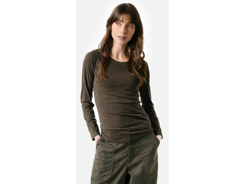 Living Crafts Living Crafts - Damen Langarm-Shirt (100% Bio-Baumwolle), Grün, – Produktbild 4 von 5