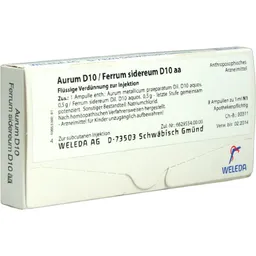 Weleda WELEDA AURUM D 10/Ferrum sidereum D 10 aa Ampullen 8X1 ml Ampullen – Produktbild 1 von 1