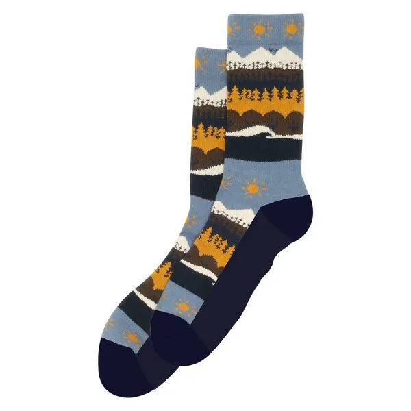 KnowledgeCotton Apparel KnowledgeCotton Apparel 1-Pack Socken Färöer Inseln aus Bio-Baumwolle und recyceltem Polyamid, Blau (multicolor), – Produktbild 1 von 2