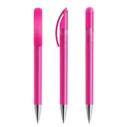 prodir prodir® Drehkugelschreiber DS 3 mit Metallspitze, blaue Mine, pink gefrostet – Produktbild 1 von 1