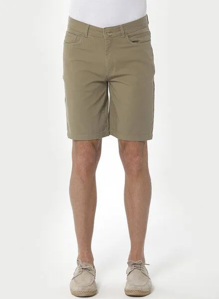 ORGANICATION ORGANICATION Five-Pocket-Shorts aus Bio-Baumwolle, Grün(olive), – Produktbild 1 von 3