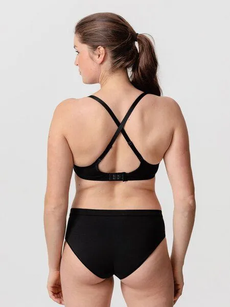erlich textil erlich textil Amela bügelloser BH aus Bio-Baumwolle, made in Europe, Schwarz, – Produktbild 7 von 7