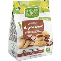 Le Moulin du Pivert LE MOULIN DU PIVERT Bio-Mini-Kekse mit Schokoladenfüllung, 170 g – Produktbild 1 von 1