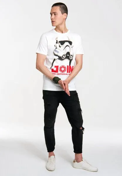 LOGOSH!RT LOGOSH!RT - Star Wars - Stormtrooper - T-Shirt - 100% Organic Cotton, Weiss, – Produktbild 2 von 4