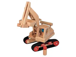 Fagus Fagus Bagger aus massivem Buchenholz Voll funktionsfähiger Holzspielzeug Bagger – Produktbild 1 von 1