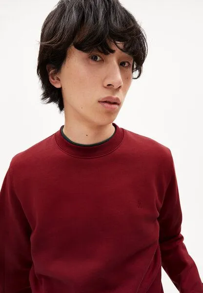 ARMEDANGELS ARMEDANGELS MAALTE COMFORT - Herren Sweatshirt Regular Fit aus Bio-Baumwolle, Dark ruby, – Produktbild 3 von 4