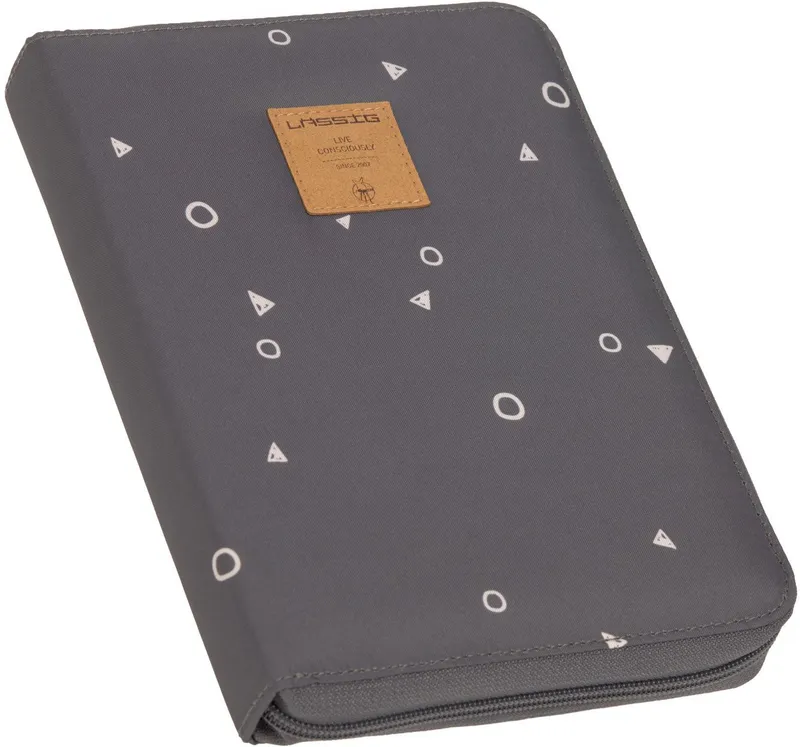 Lässig Lässig Mutterpass-Hülle Casual, Document Pouch, Universe Anthracite, mit Reißverschluss, PETA-approved vegan, Grau, – Produktbild 1 von 5