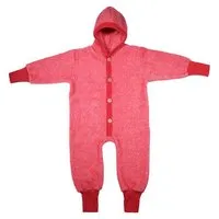 Cosilana Cosilana Kleinkinder Fleece Overall kbT Schurwolle Bio Baumwolle, Rot-melange, – Produktbild 1 von 1