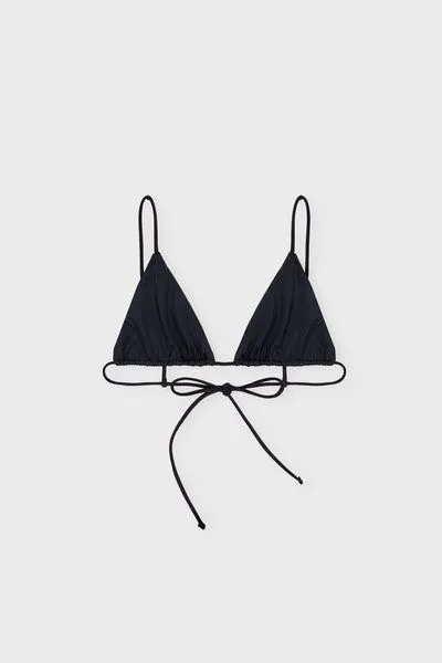 The Slow Label The Slow Label Bikini Top zum Schnüren aus ECONYL®, Schwarz, – Produktbild 1 von 4