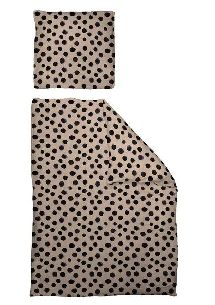 Nature by Adam Nature by Adam Bettwäsche 2tlg aus Leinen und Bio-Baumwolle - Made in Germany - Dots, Lila, – Produktbild 2 von 4