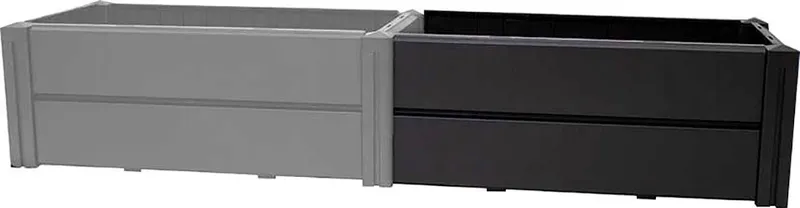 KHW KHW Hochbeet Erweiterungsset für Hochbeet Demeter - schmal, BxTxH: 82x44x31 cm, Schwarz, – Produktbild 2 von 4