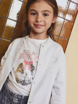 Vertbaudet Mädchen Shirt mit Metallic-Print und Baumwolle – Produktbild 1 von 1