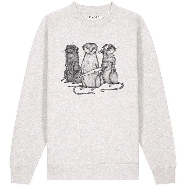 LIGARTI Pullover – Erdmann Gang – LIGARTI Tiermanufaktur, Hellgrau, – Produktbild 2 von 3