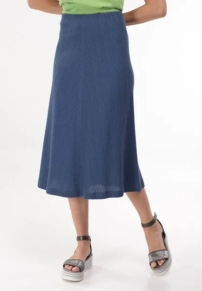 Alma & Lovis Alma & Lovis Maxirock aus feinem Rippen-Jersey | Rib Skirt, Denim (blau), – Produktbild 1 von 4