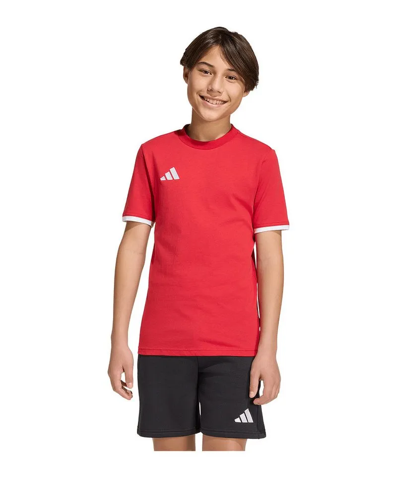 adidas Performance adidas Performance T-Shirt adidas Performance Entrada 26 T-Shirt Kids Baumwolle, Rot, – Produktbild 1 von 5