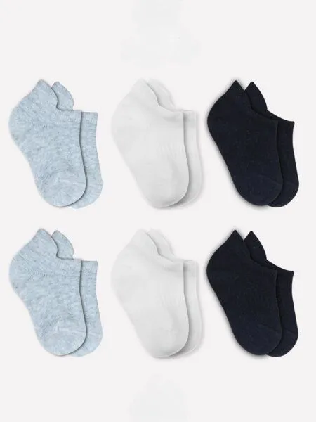 bistyle bistyle Baby-Sneaker Socken Basic 6er-Pack – zertifiziert, hoher Baumwollanteil, Grauecruschwarz, – Produktbild 1 von 3