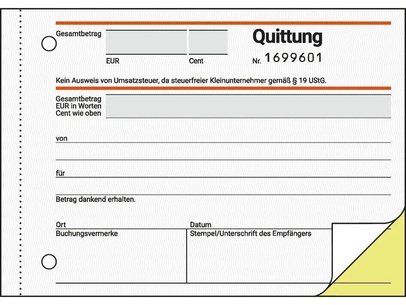 Sigel Sigel Notizblock Quittungsblock selbstdurchschreibend A6 quer 30 Blatt, Grün, – Produktbild 3 von 3