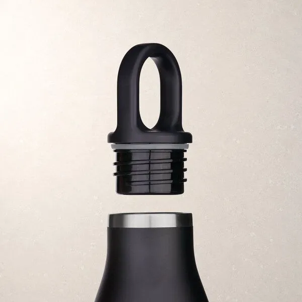 GROENENBERG GROENENBERG Trinkflasche Edelstahl | Thermosflasche 500 o. 750 ml aus recyceltem Edelstahl, Black, – Produktbild 4 von 4