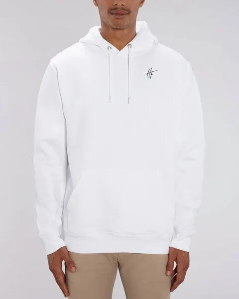 Human Family Human Family Bio Unisex Basic Hoodie - "HF", White, – Produktbild 3 von 4