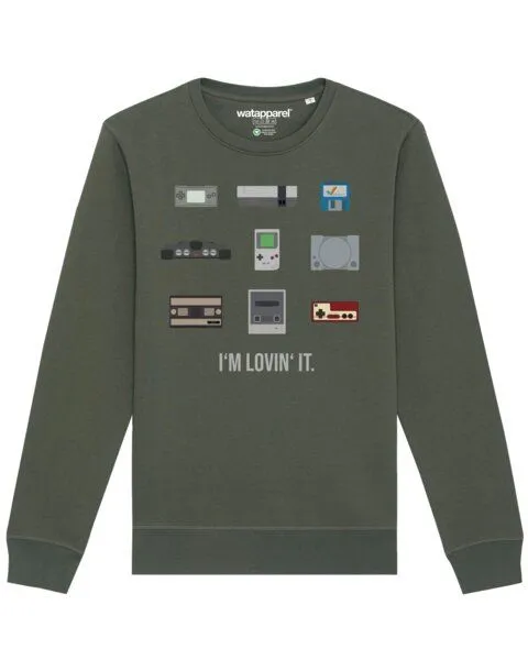 watapparel watapparel Sweatshirt Unisex Videogames, Khaki, – Produktbild 1 von 3