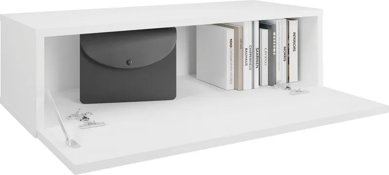 OTTO home Mehrzweckschrank Paris Kleine Garderobe Wandschrank 70 cm breit, 1 Klappe, Weiß, – Produktbild 3 von 5