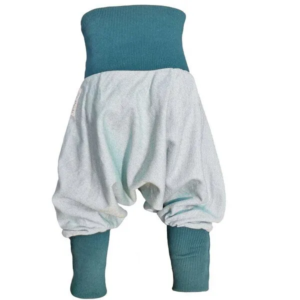 liebewicht liebewicht Feste Yogahose Sarouelhose Pumphose türkis aus Biobaumwolle Gr.56-116 – Produktbild 1 von 4