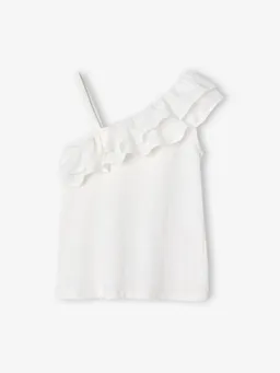 Vertbaudet Asymmetrisches Mädchen Volant-Top – Produktbild 1 von 1