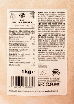 KoRo Bio Lucuma Pulver 1 kg – Produktbild 1 von 1