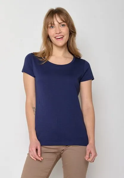 GreenBomb GREENBOMB Basic Loves - Sportliches T-Shirt aus Bio-Baumwolle / GOTS / Fair & Vegan, Blau (dark navy), – Produktbild 2 von 4