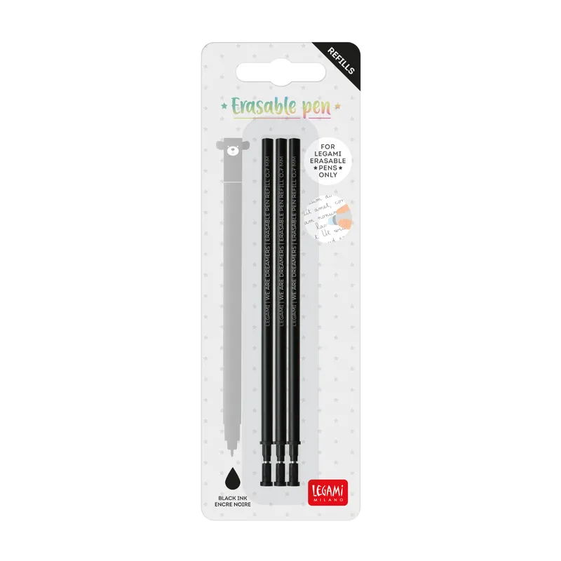 Legami Legami Ersatzmine für löschbaren Gelstift Schwarz Schwarz, Schwarz, – Produktbild 1 von 1